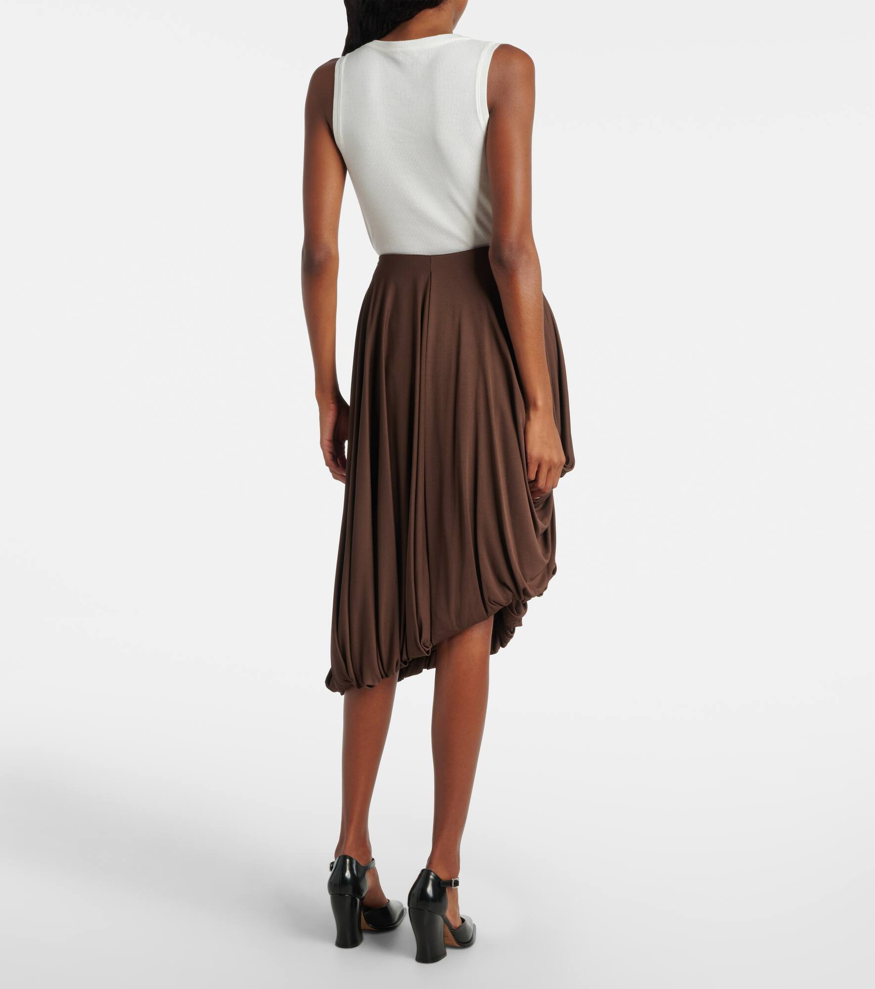 Draped midi skirt - 3