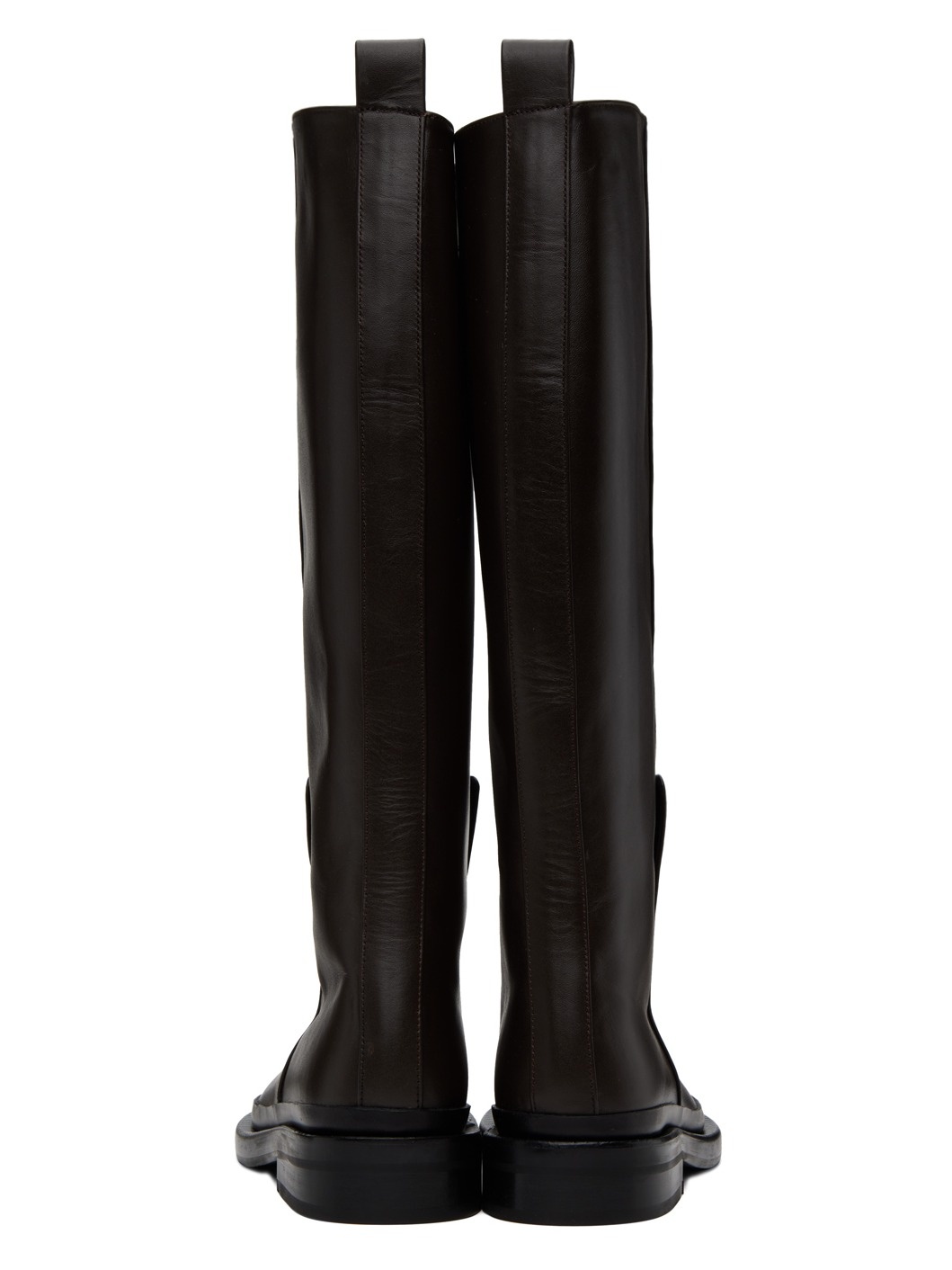 Brown Pull-Loop Boots - 2