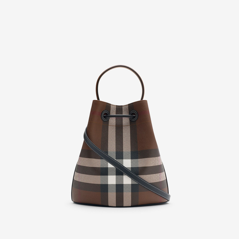 Small Check Bucket Bag 5