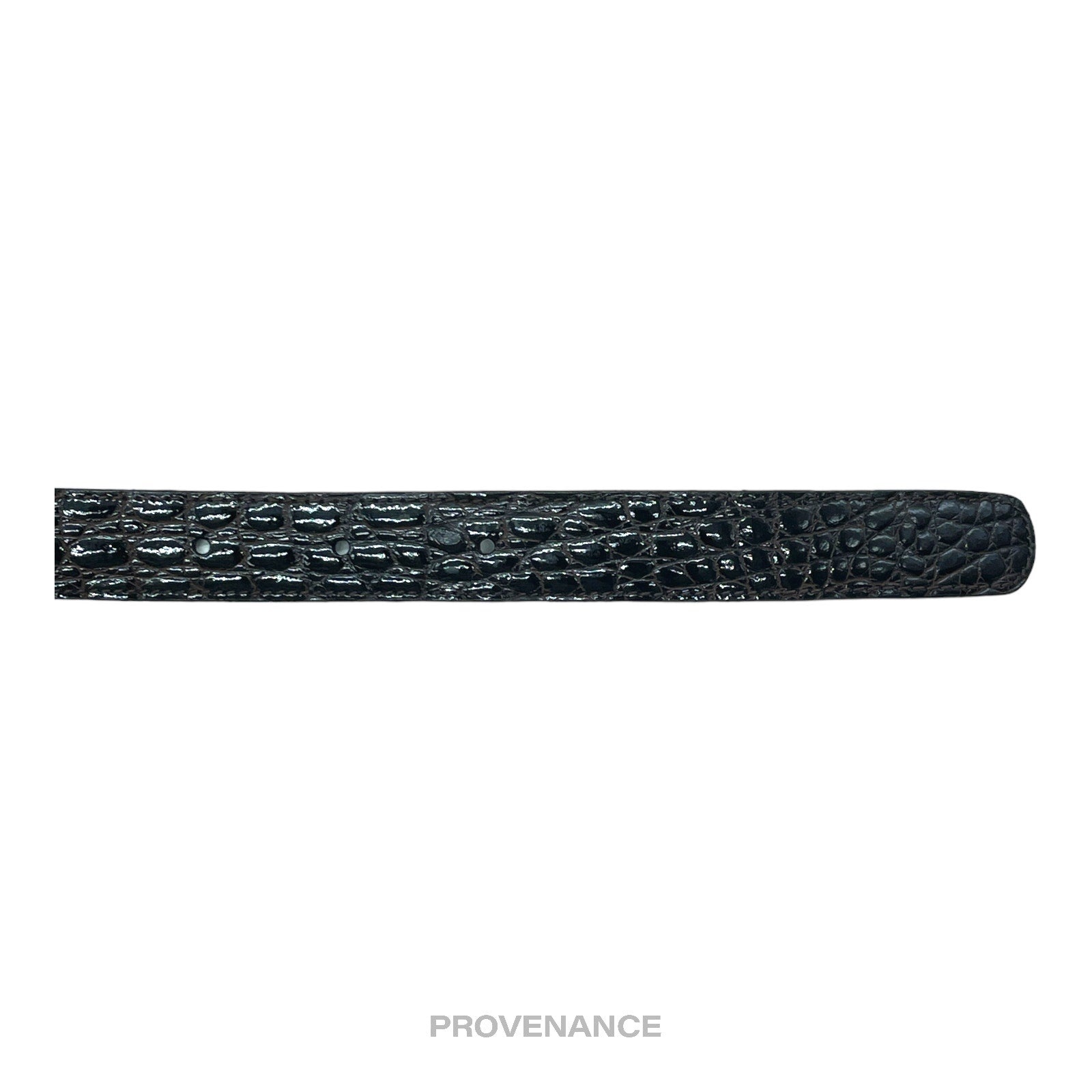 GUCCI Gucci GG Crocodile Leather Belt - Burgundy 80/32  display picture 1