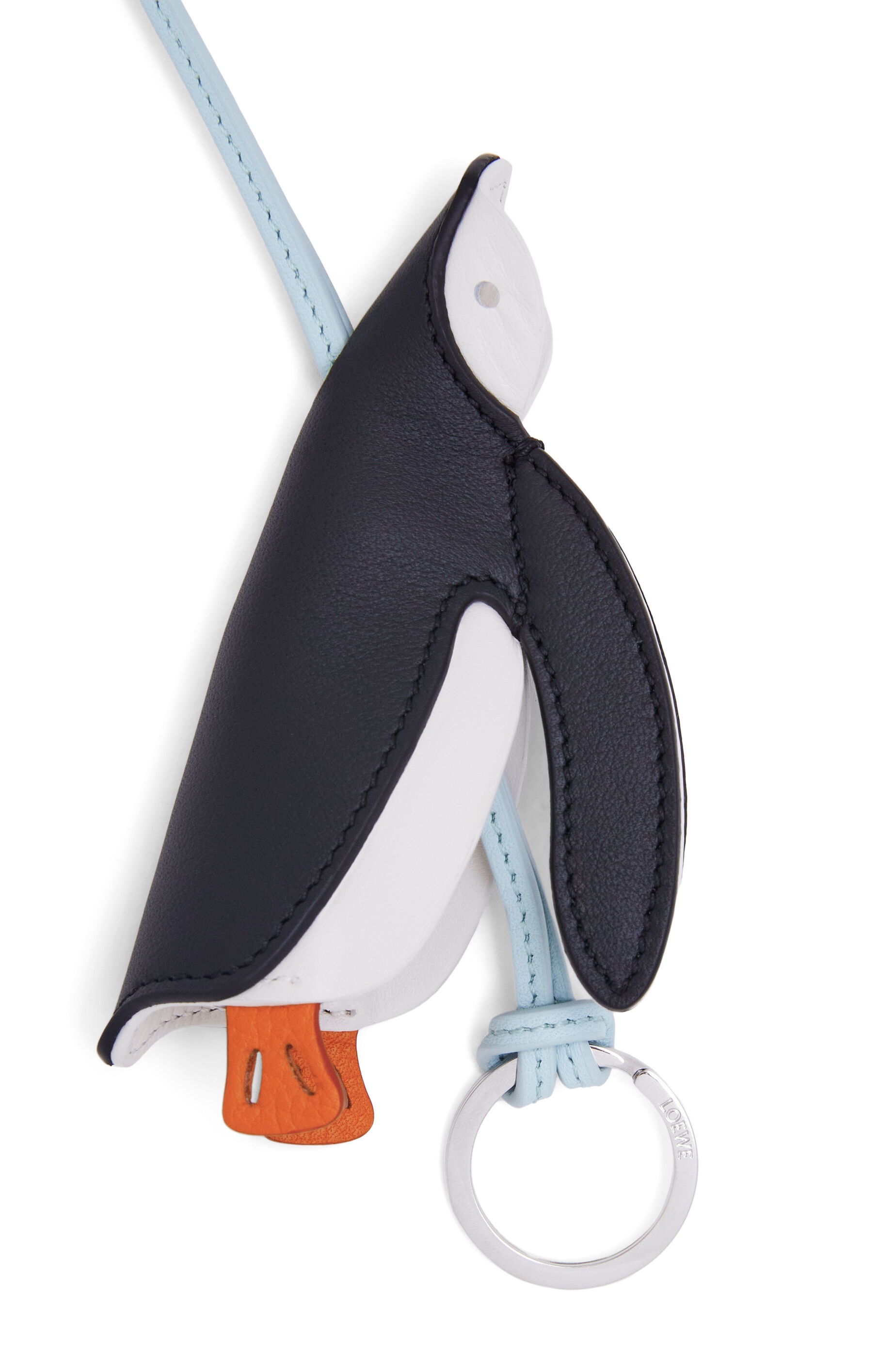Penguin keyfob charm in classic calfskin - 2