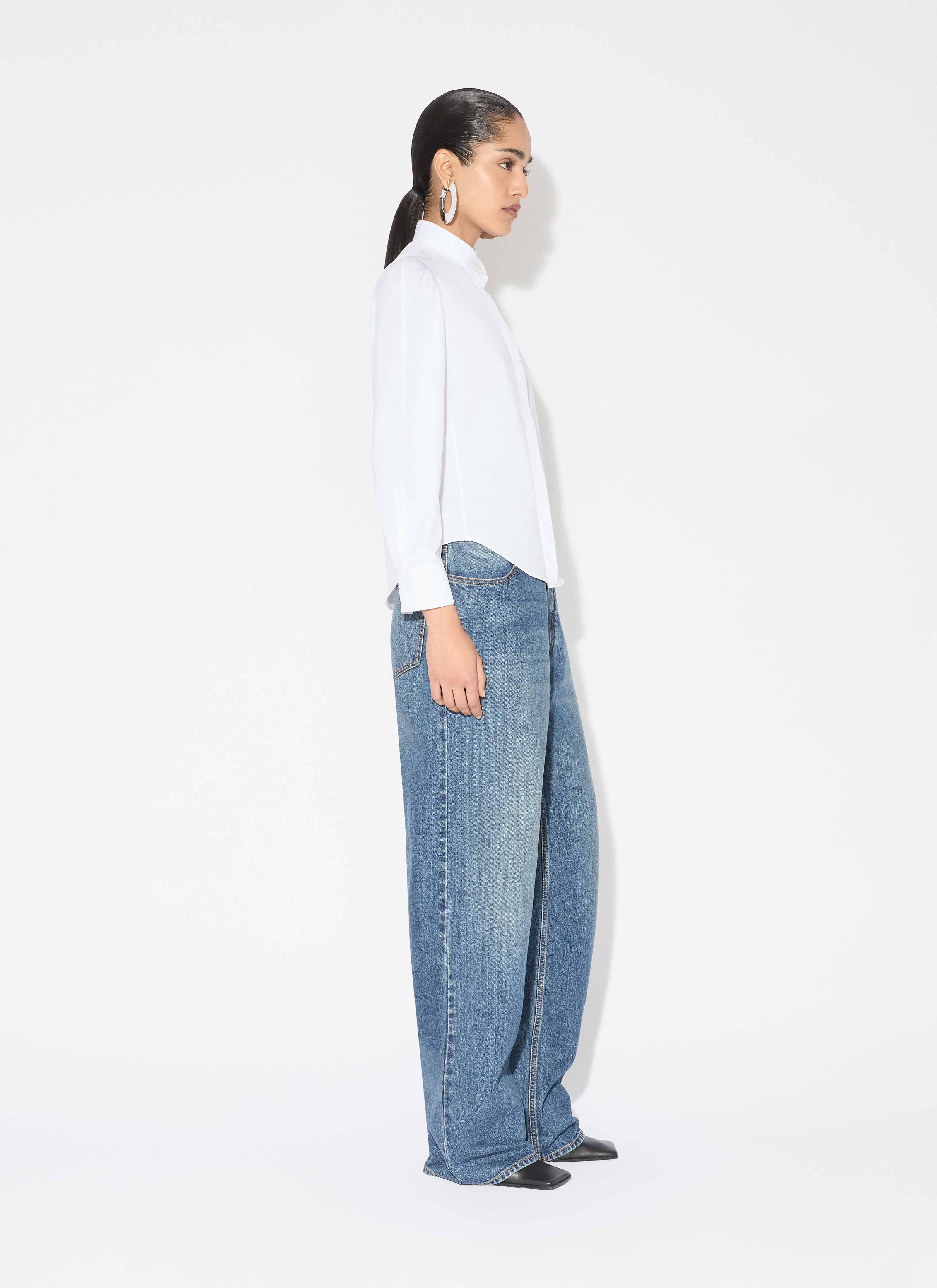 LOW WAIST DENIM PANTS - 4