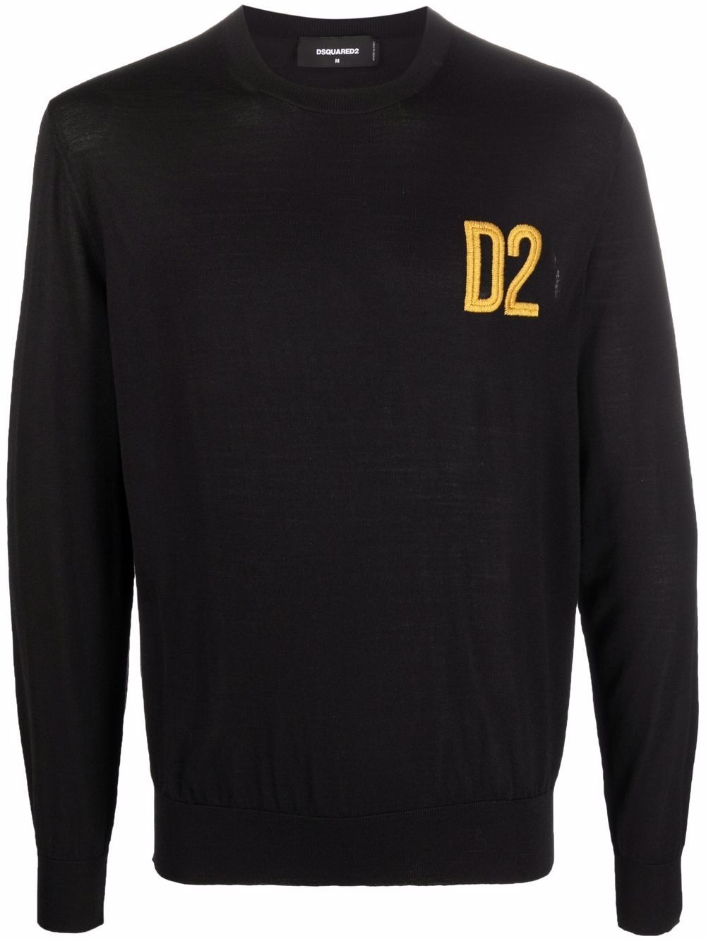 embroidered-logo crew-neck jumper - 1