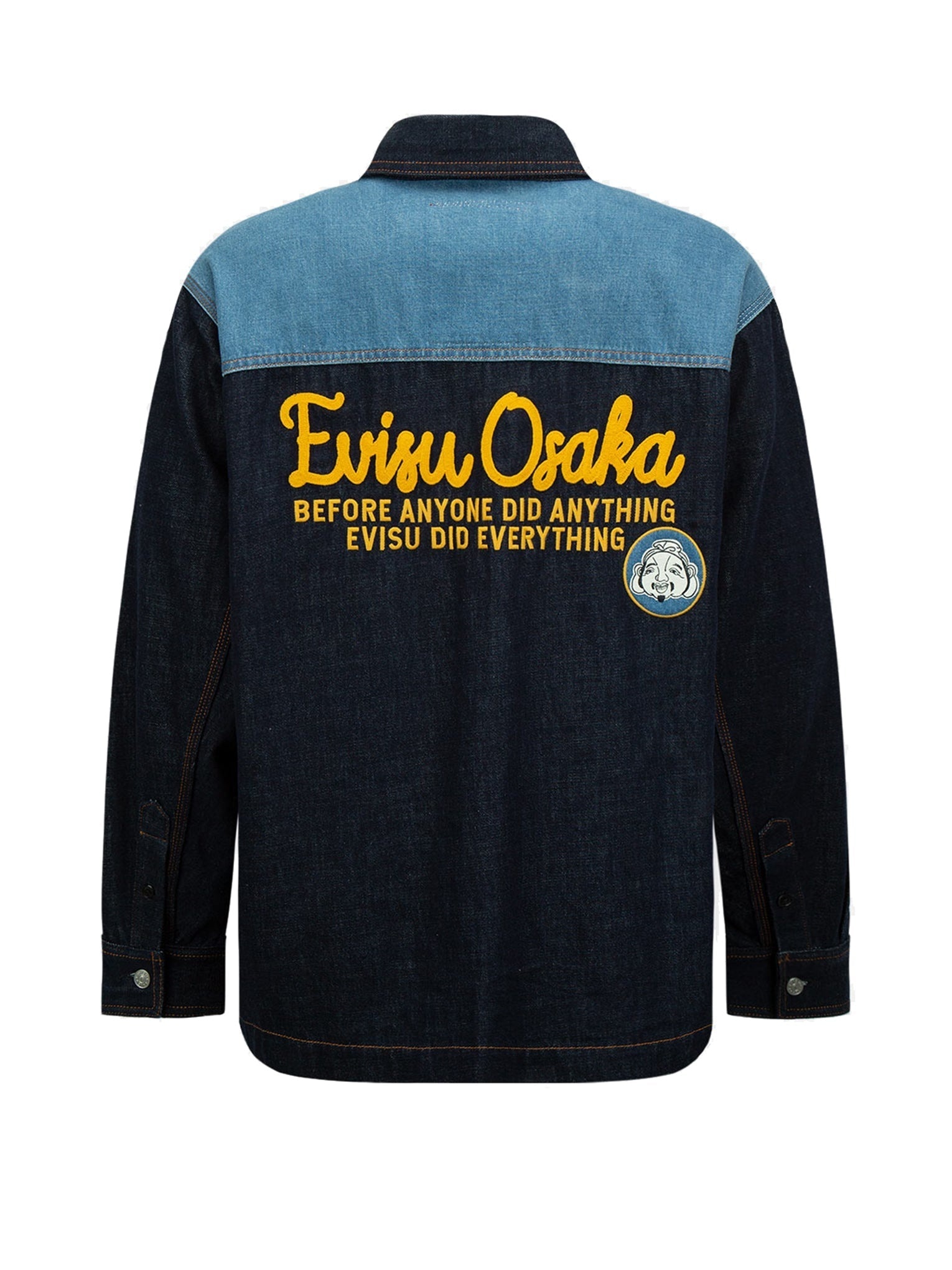 Vintage Handwritten Logo Embroidered Denim Shirt Jacket - 17