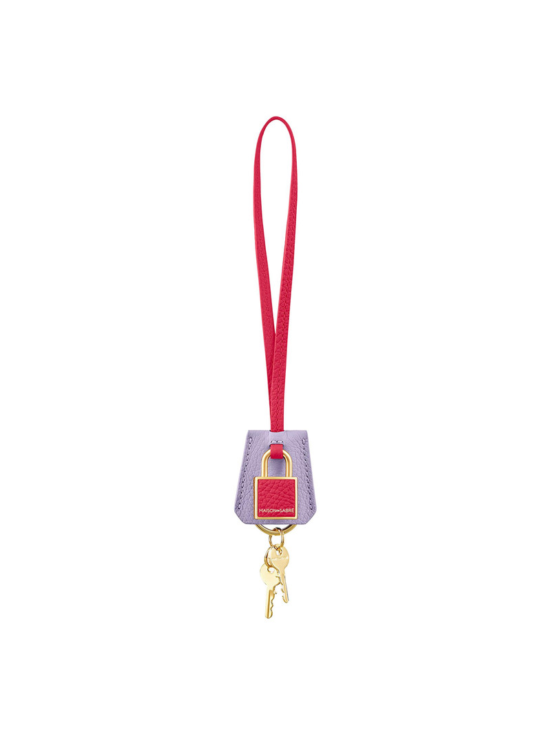 Women's The SABRéMOJI Padlock Charm - Fuchsia Lavender 1