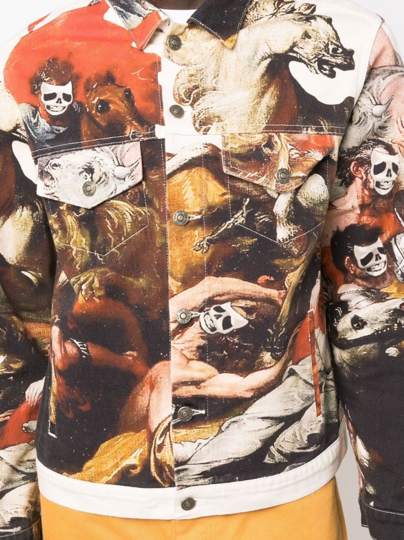 graphic-print denim jacket 5