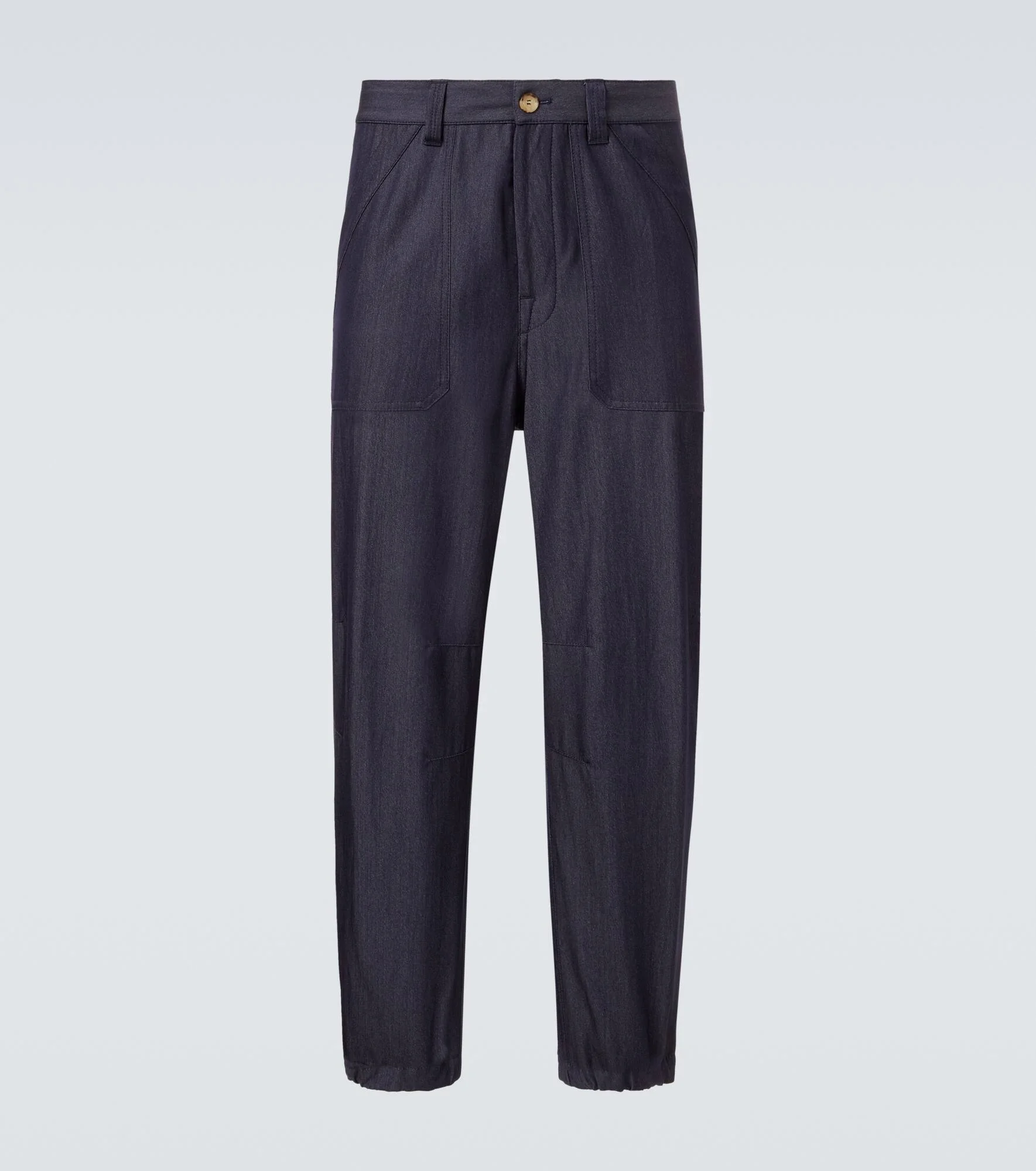 Wool-blend straight pants - 1
