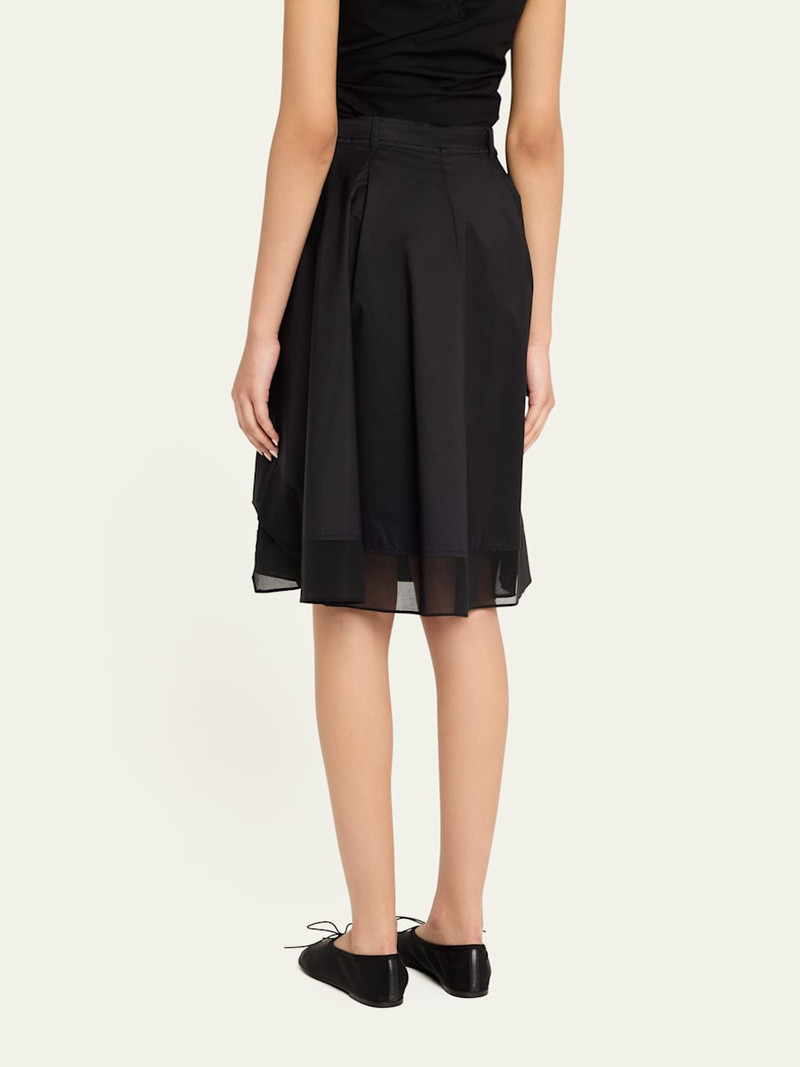 3.1 Phillip Lim Flounce Chiffon-Hem Midi Skirt outlook