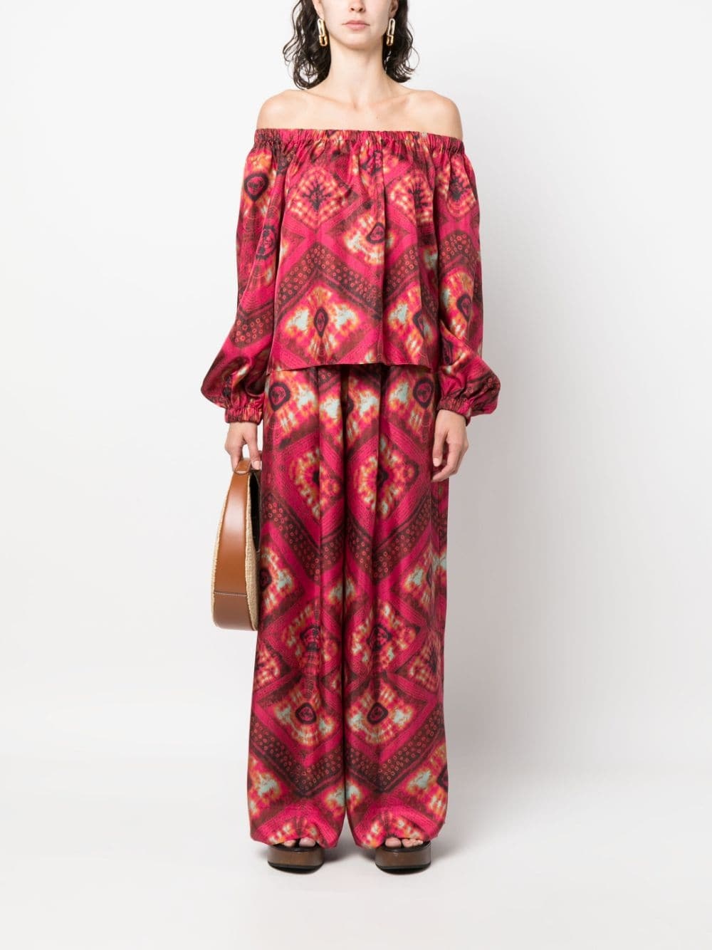 Nadya off-shoulder silk blouse - 2