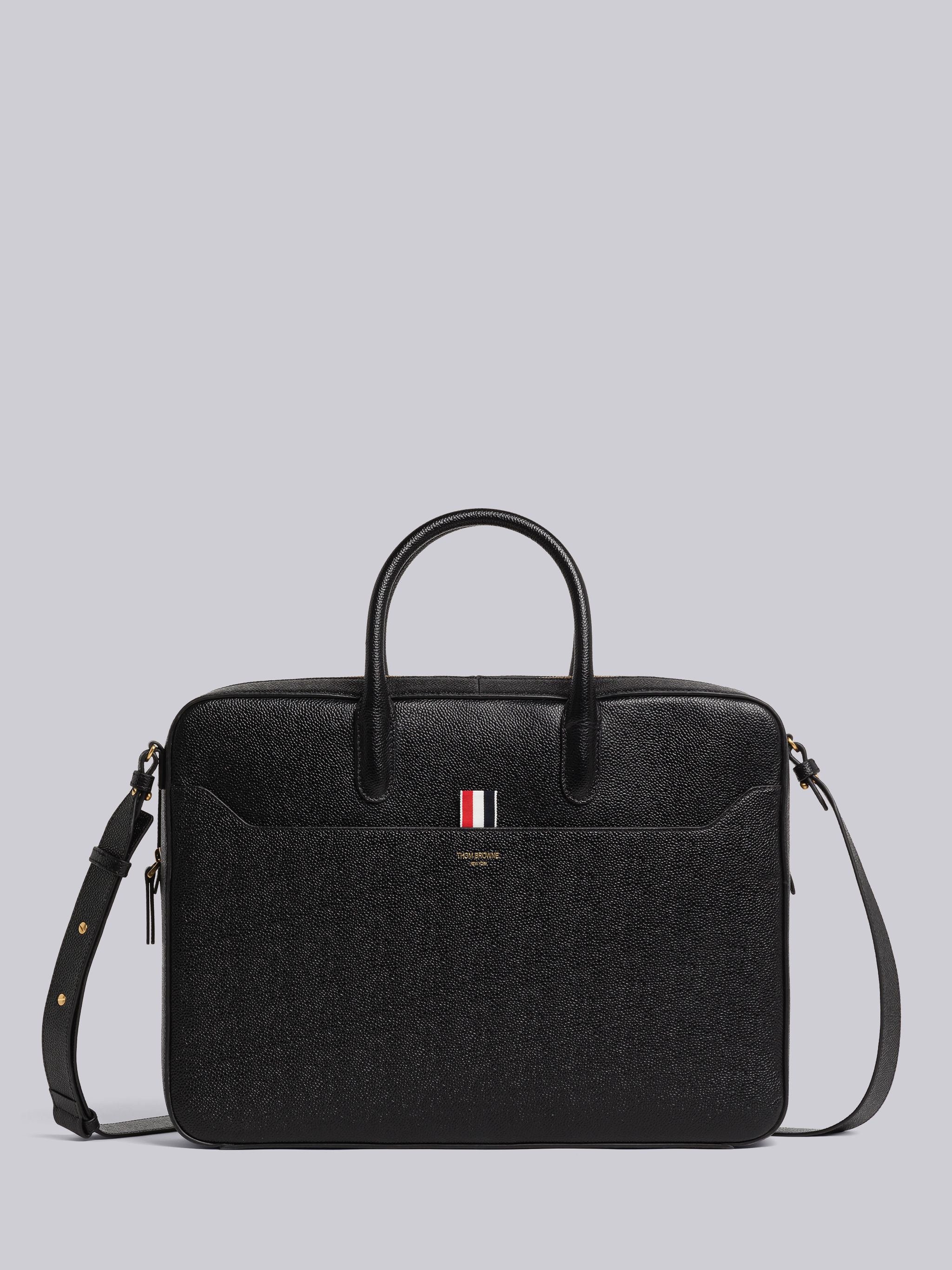 Pebble Grain Leather Business Bag - 1