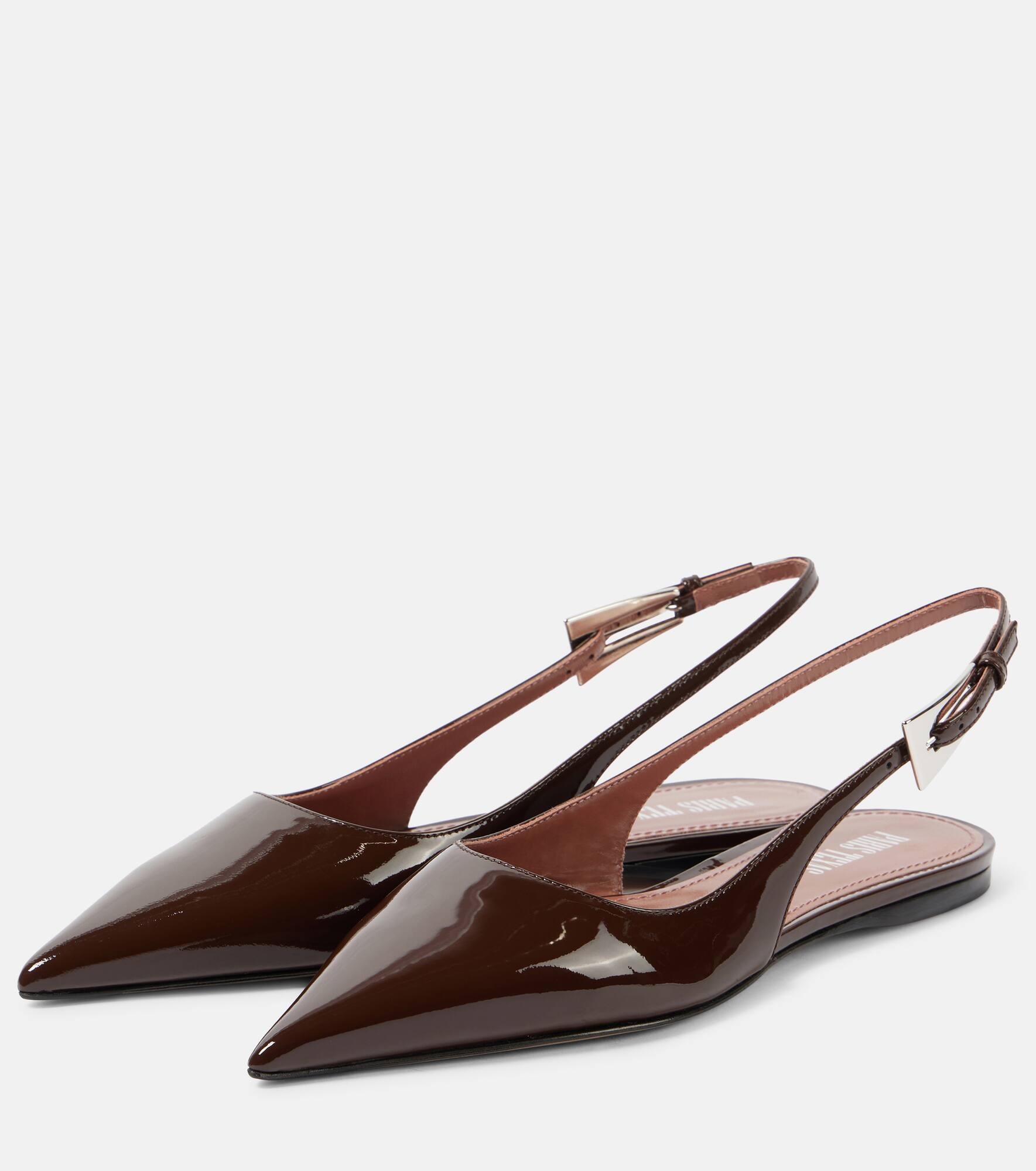 Jessica 10 patent leather slingback flats - 4