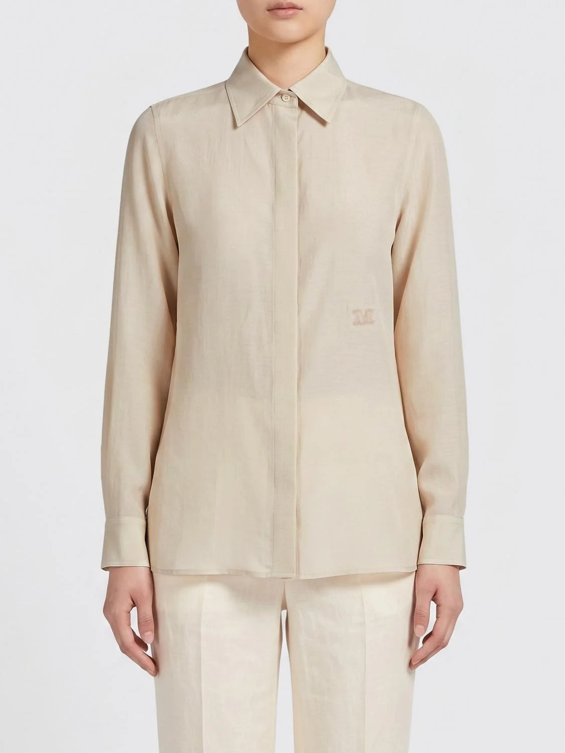 Max Mara Women Classic Linen Shirt Max Mara - 1