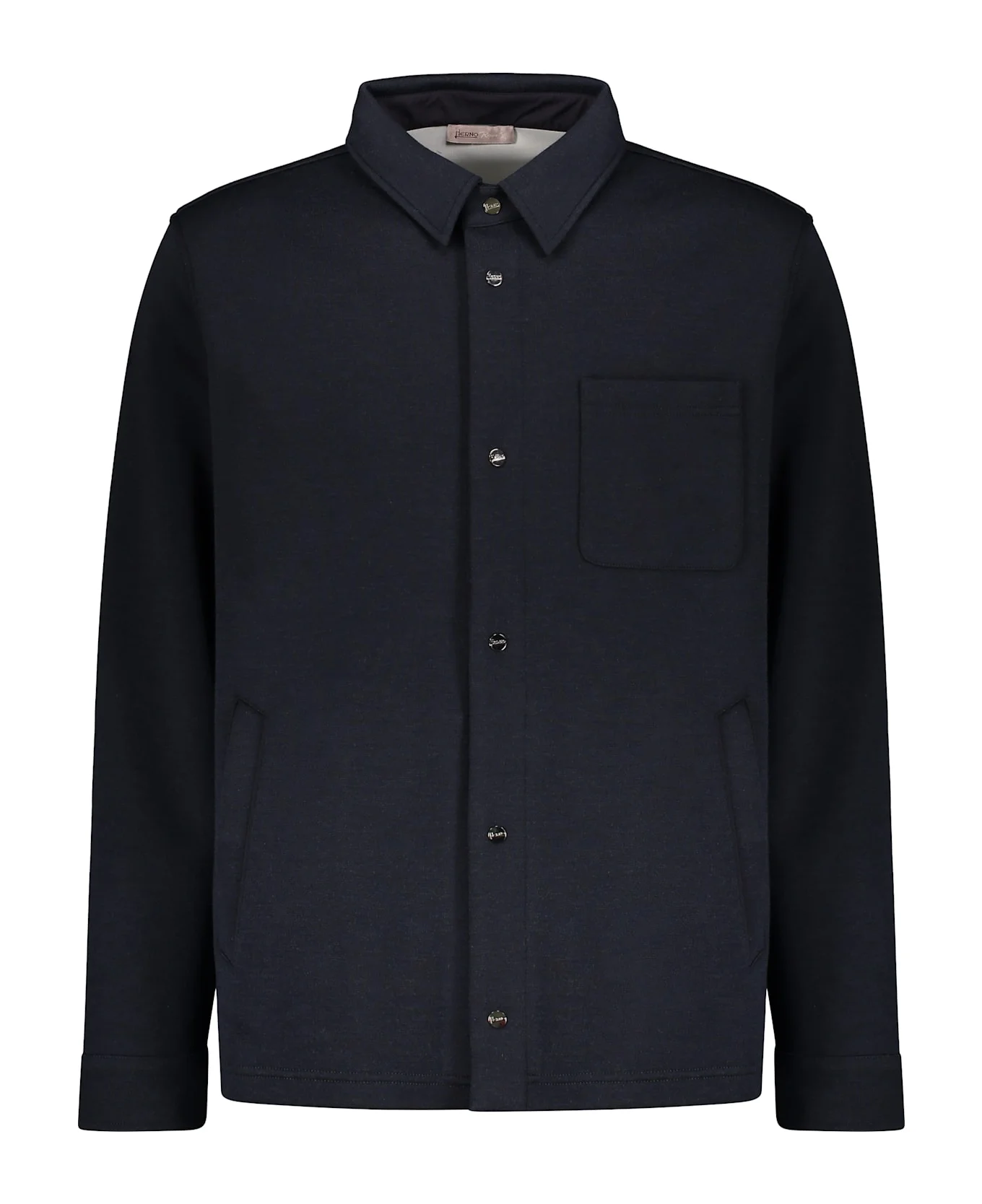 Long-sleeved Wool-blend Shirt - 1