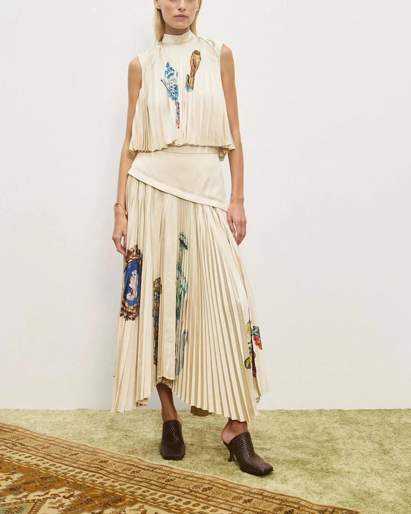 ALÉMAIS ORAZIO PLEATED TOP outlook