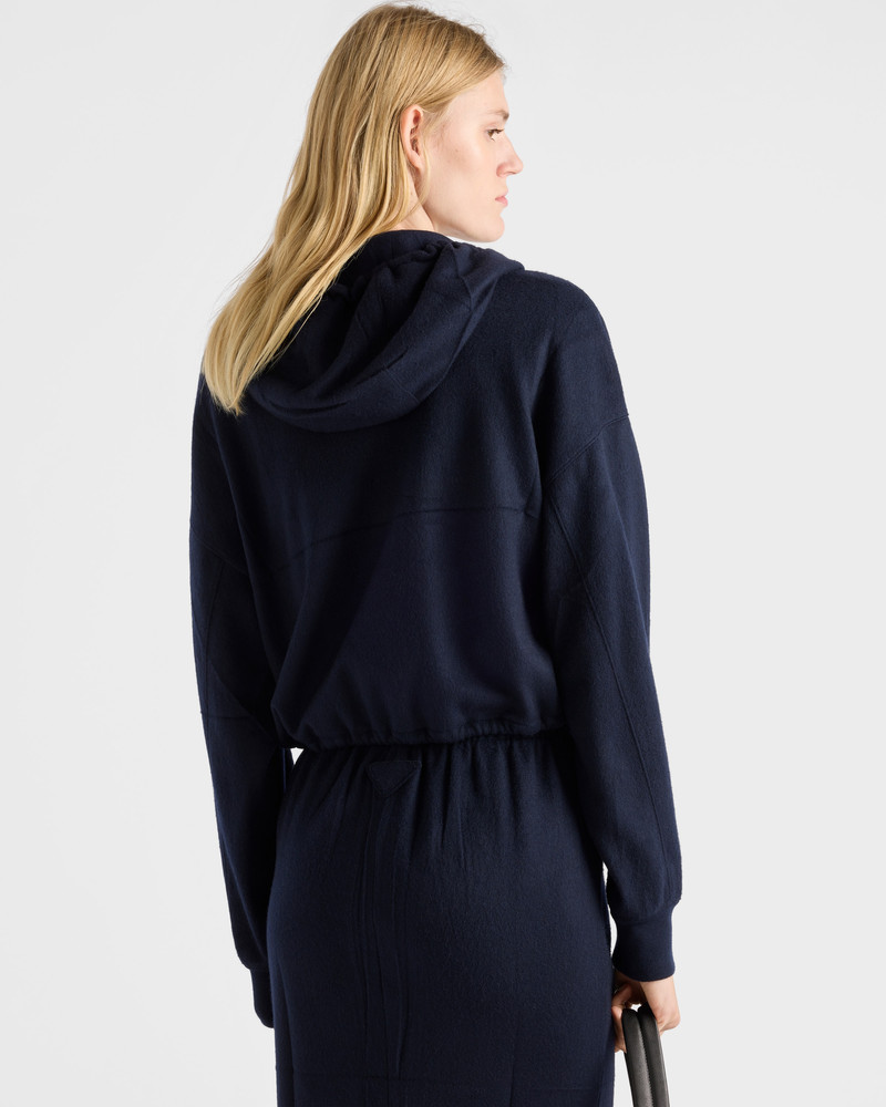 Fleece and jersey hoodie 5
