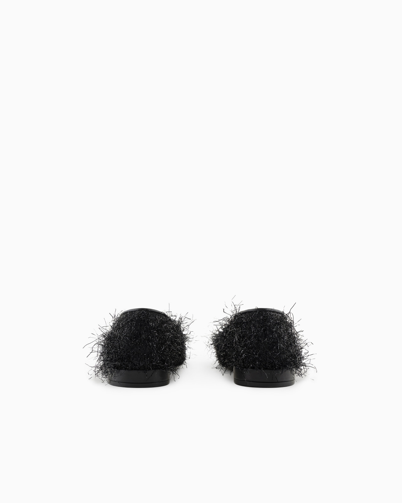 GIORGIO ARMANI X 10 CORSO COMO FAUX-FUR FABRIC BALLERINAS - 4