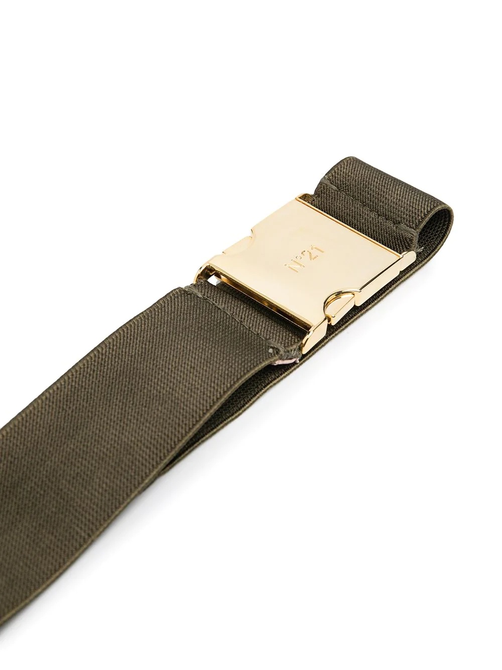 elasticated logo-buckle belt - 2