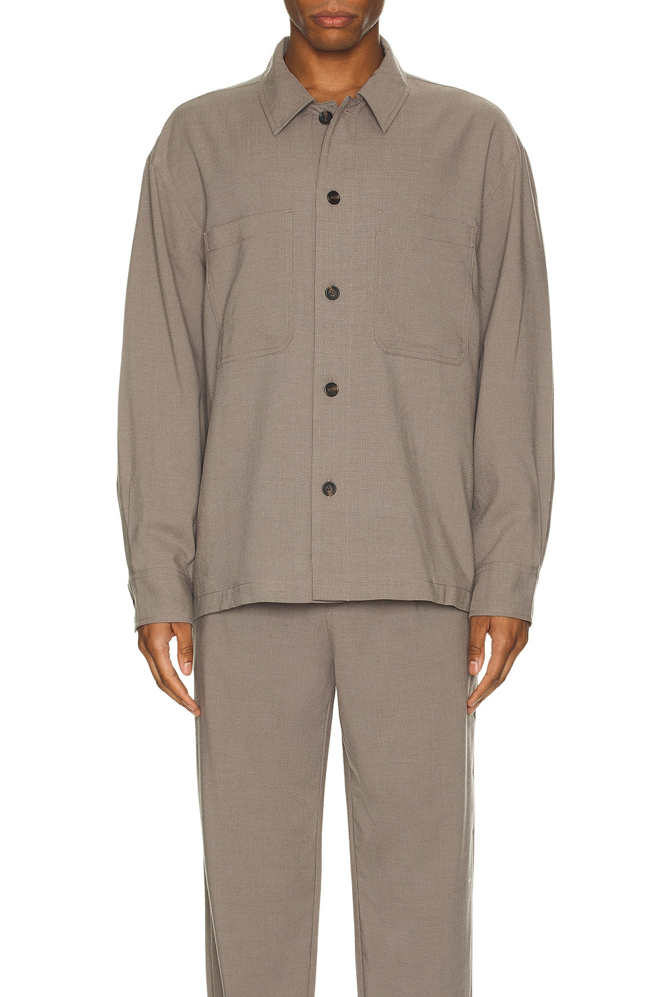 Driessen Wool Gabardine Overshirt - 3