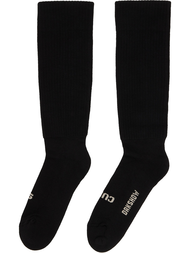 Rick Owens DRKSHDW Black Hollywood 'So Cunt' Socks outlook