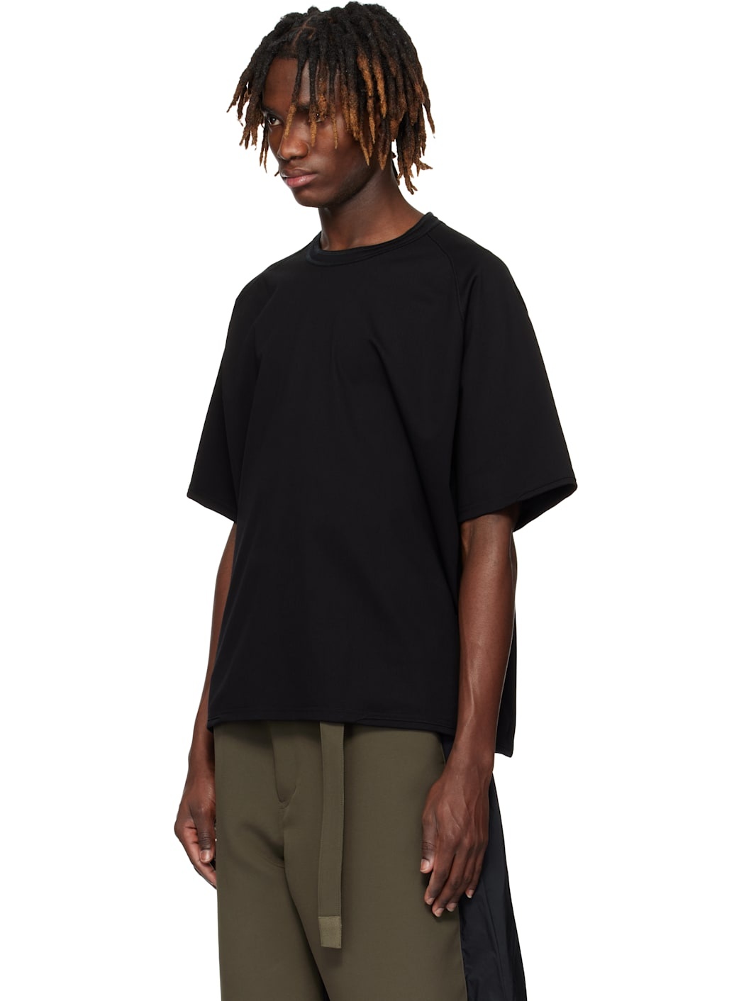 Black Cotton Jersey T-shirt - 4