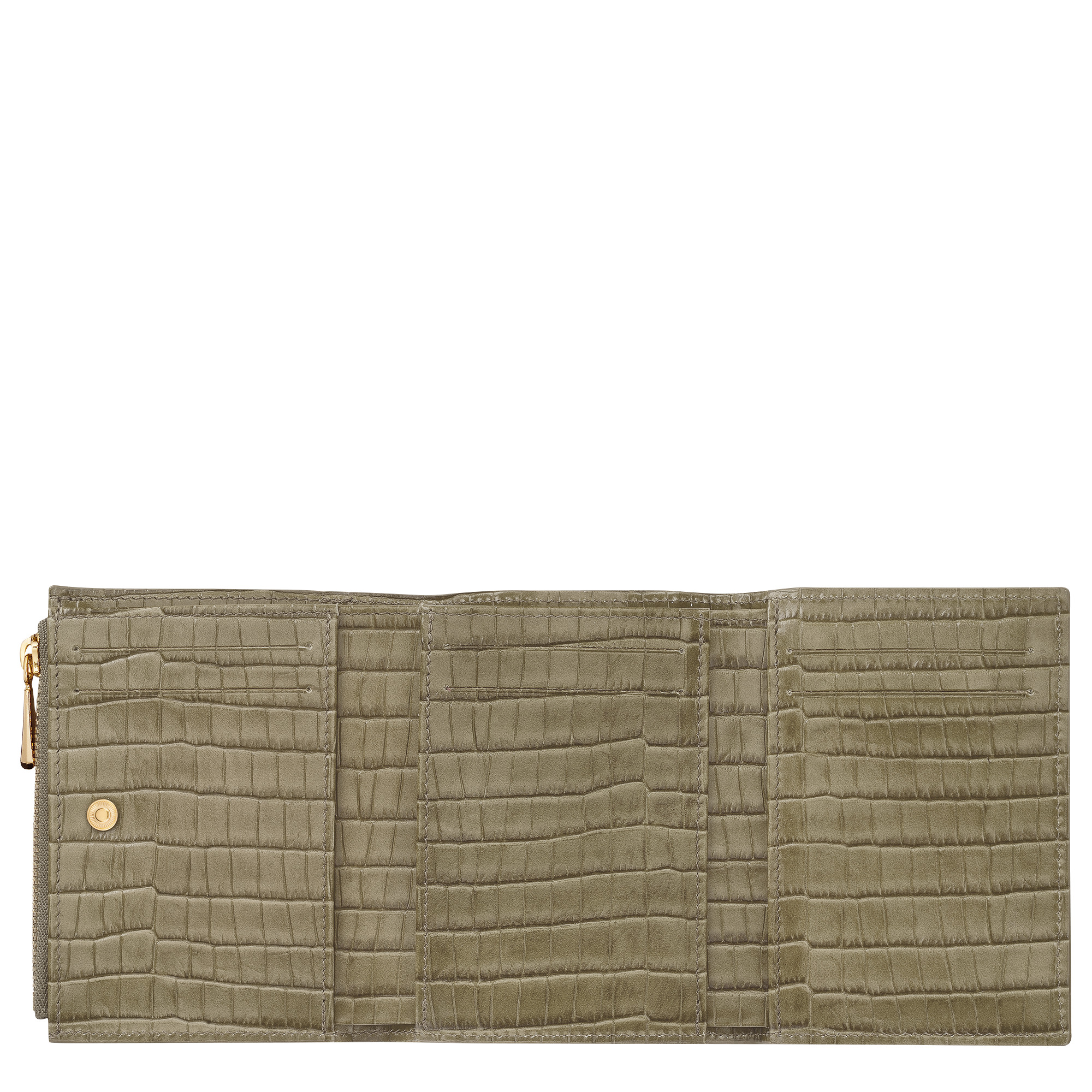 Longchamp Pocket Compact wallet Olive - Leather - 3