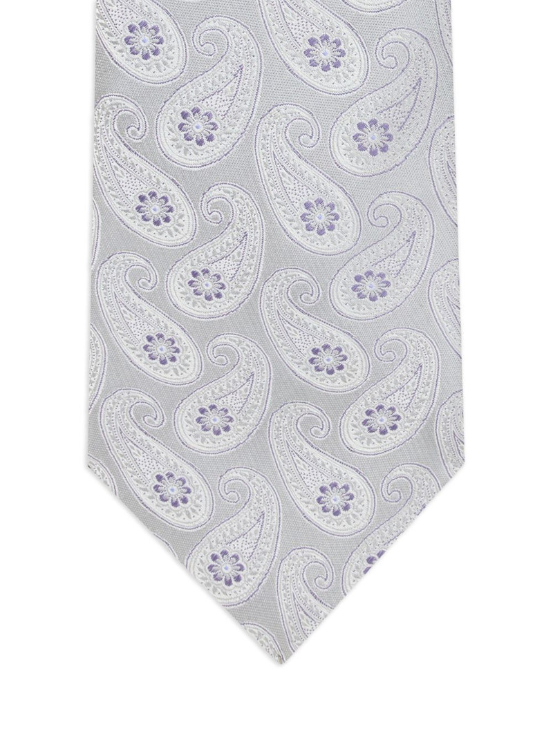 Etro jacquard paisley motif tie outlook