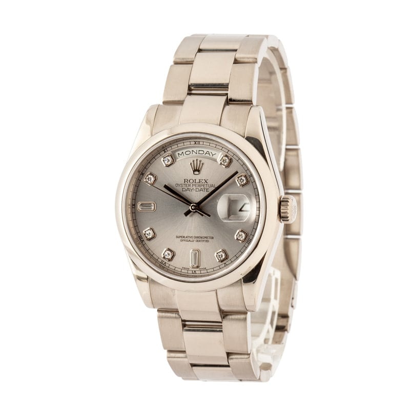 Rolex Day-Date ref 118209 White Gold - 2