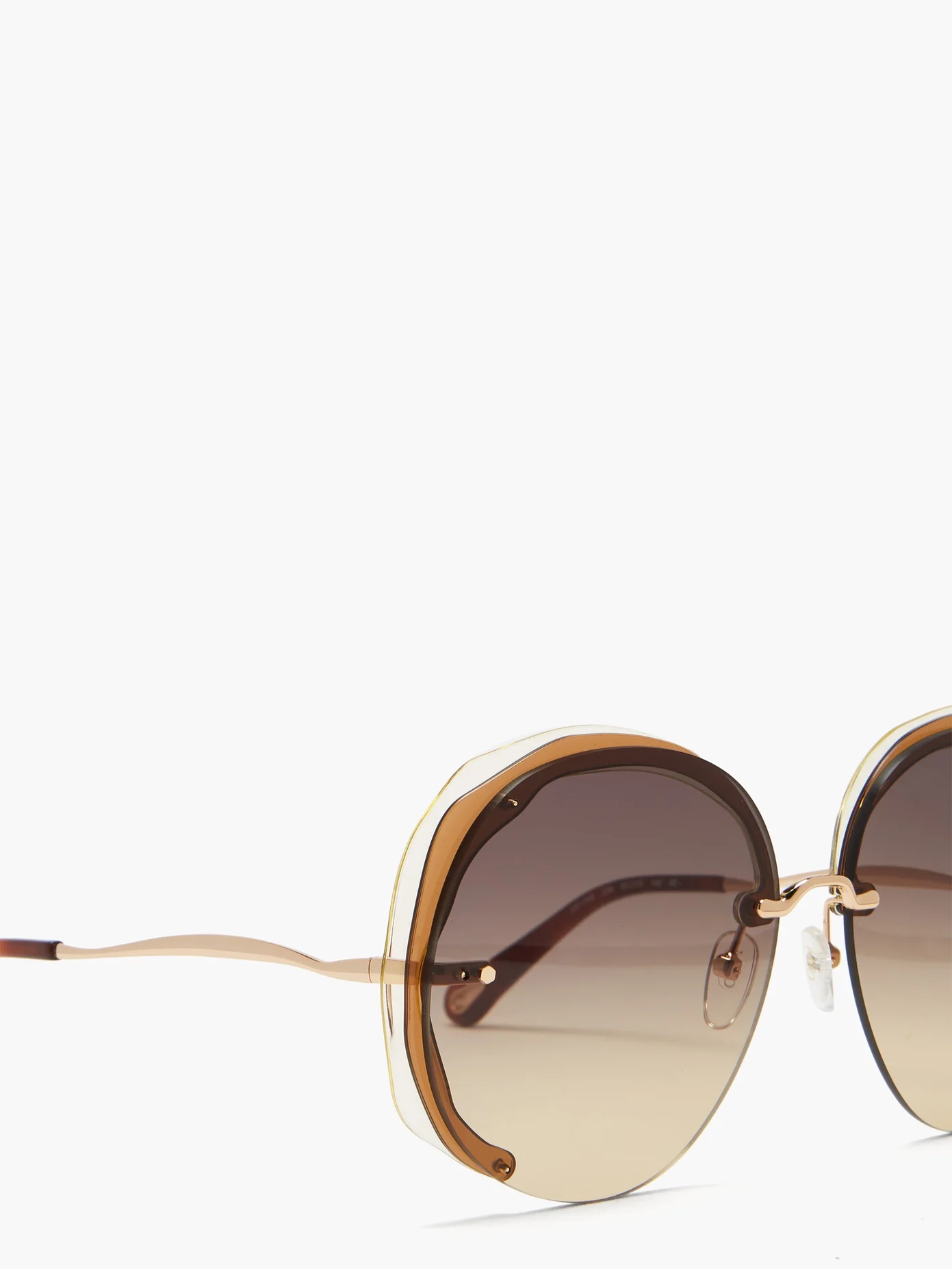 Elaia oversized round metal sunglasses - 4