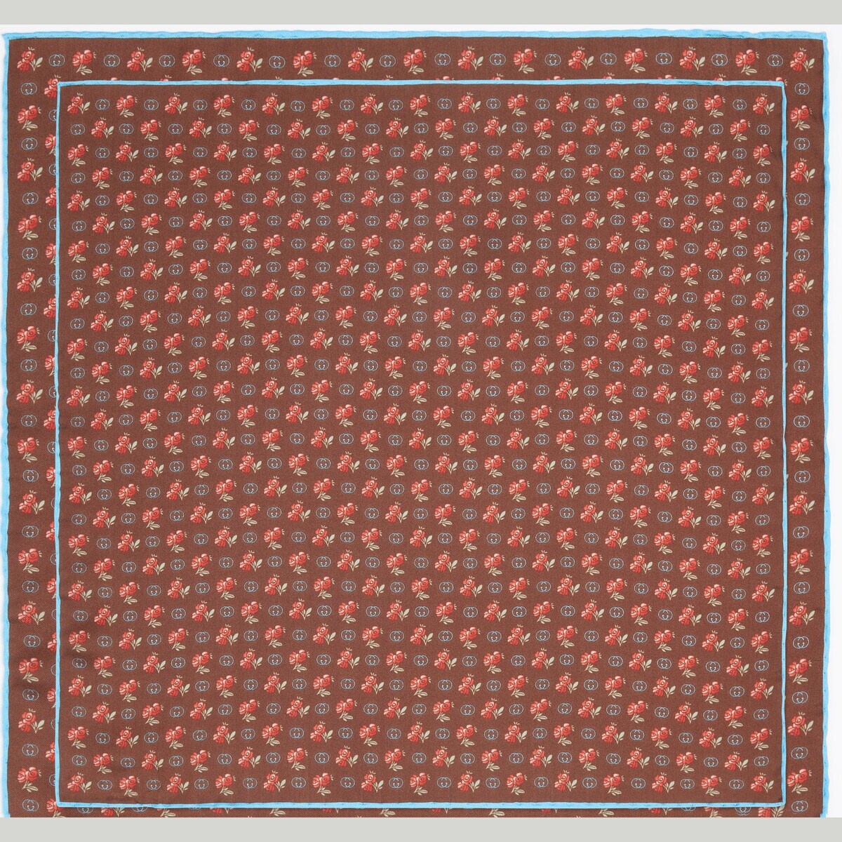 Interlocking G floral print silk pocket square - 1