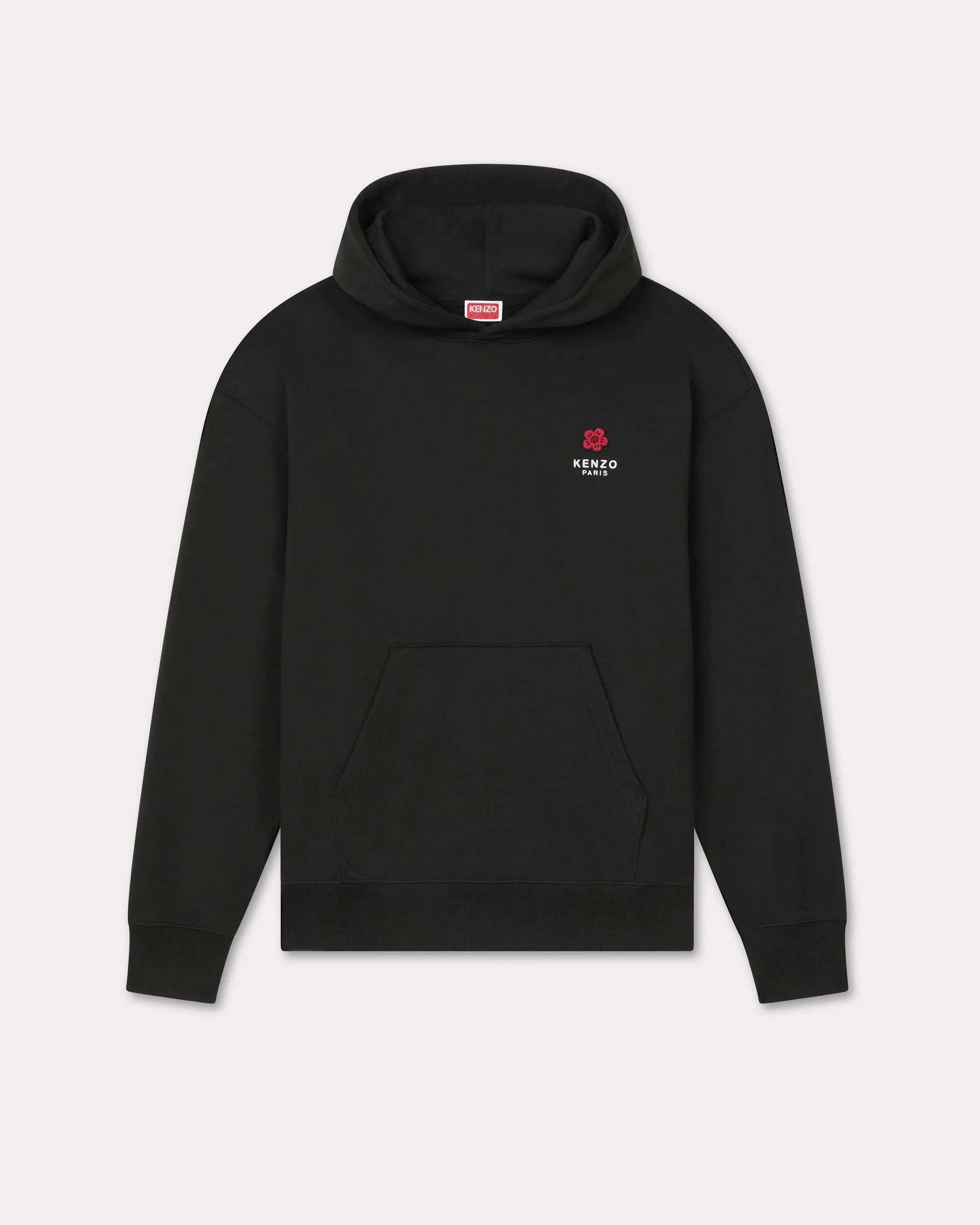 'Boke Flower' embroidered oversized hoodie in cotton - 1