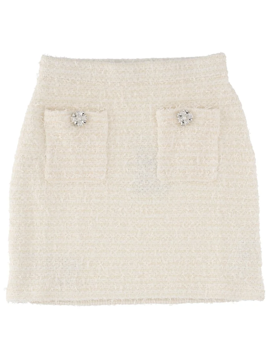 WOOL MINISKIRT WITH POCKETS - 1
