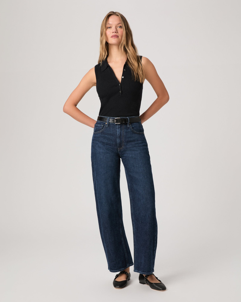 PAIGE Arellia Skimmer Barrel Leg Jean outlook