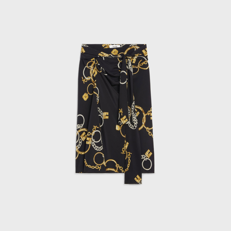 KNOT SKIRT IN CREPE DE CHINE 1