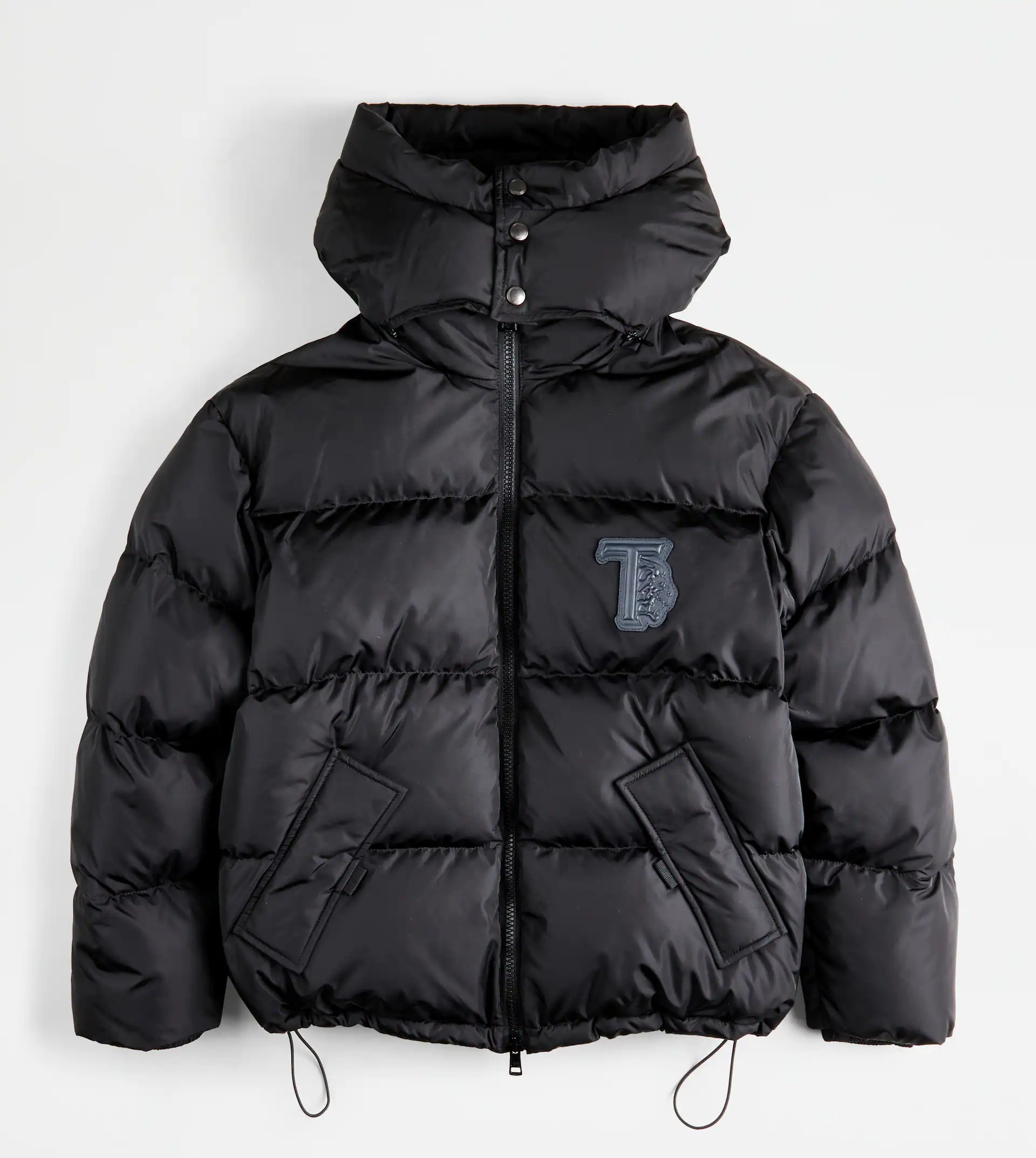 HOODED OVER DOWN JACKET - BLACK - 1