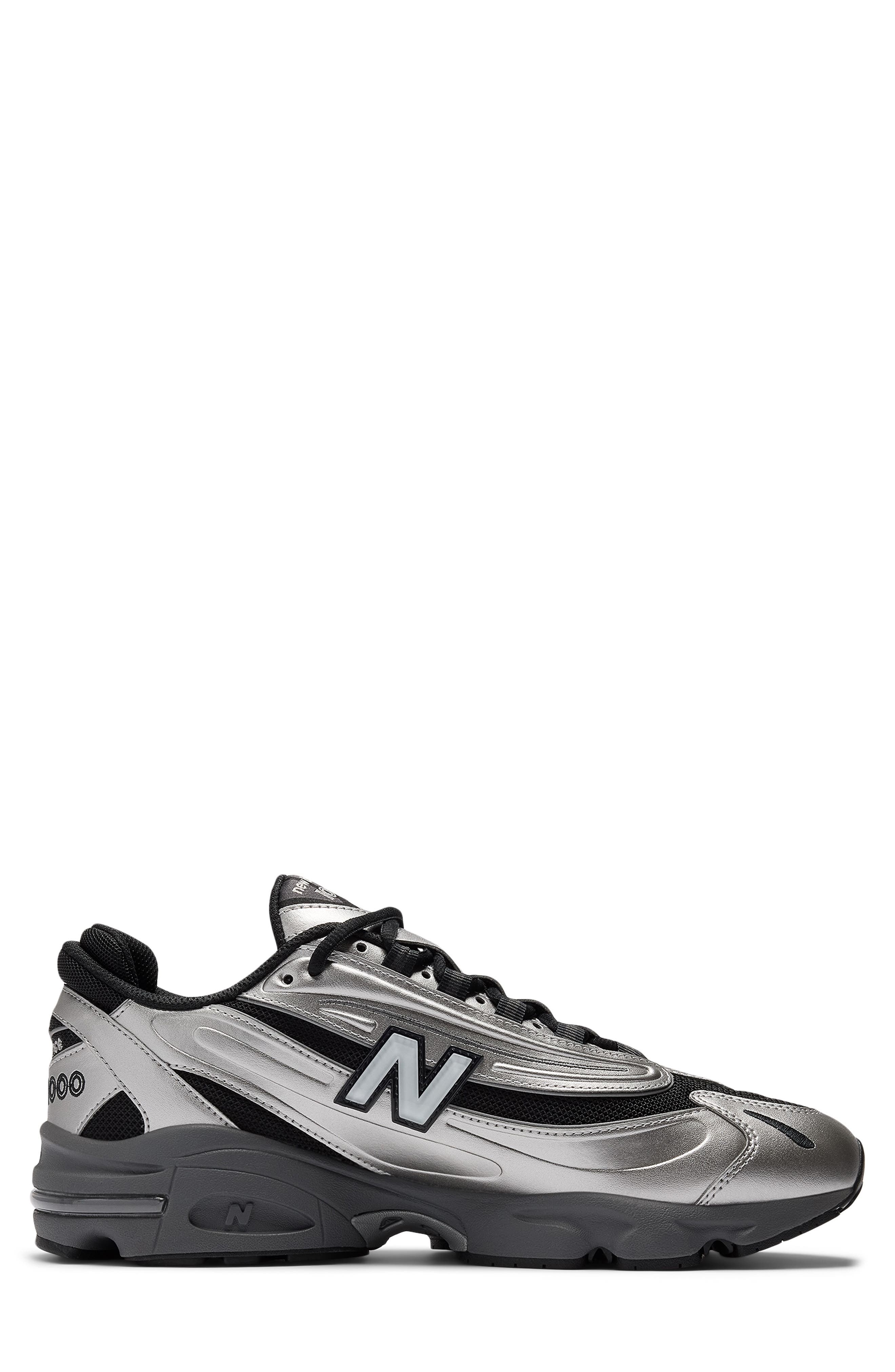 New Balance Gender Inclusive 1000 Sneaker in Silver Metallic/Green at Nordstrom - 2