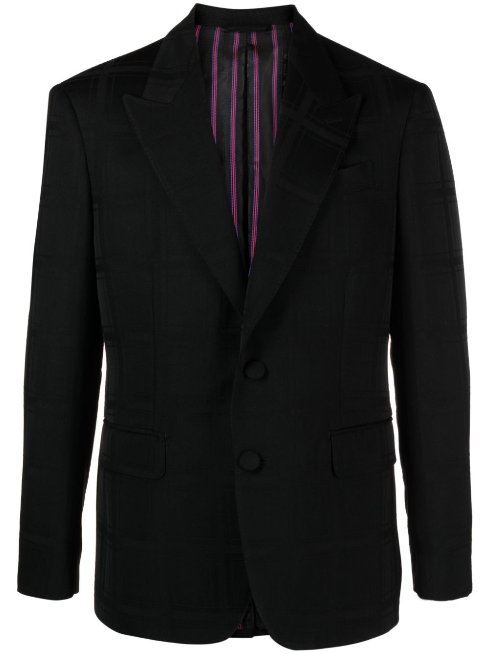 grid-pattern tonal blazer - 1