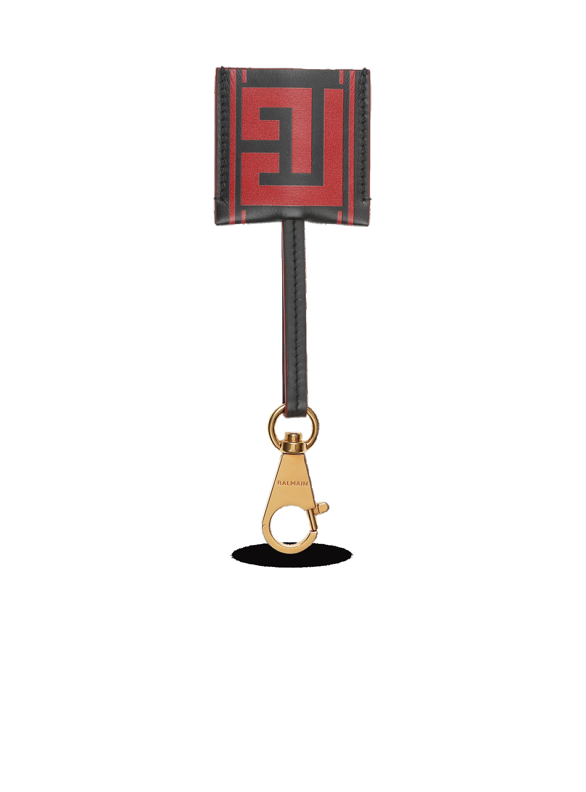 Bicolor leather Chinese New Year key chain - 1