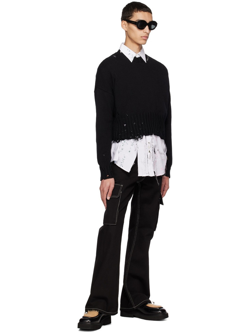 Marni Black Flared Cargo Pants outlook