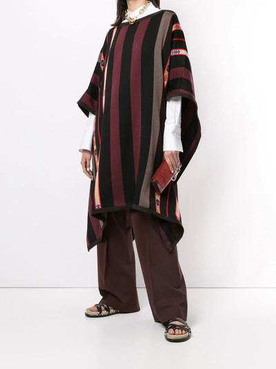 Etro striped poncho outlook