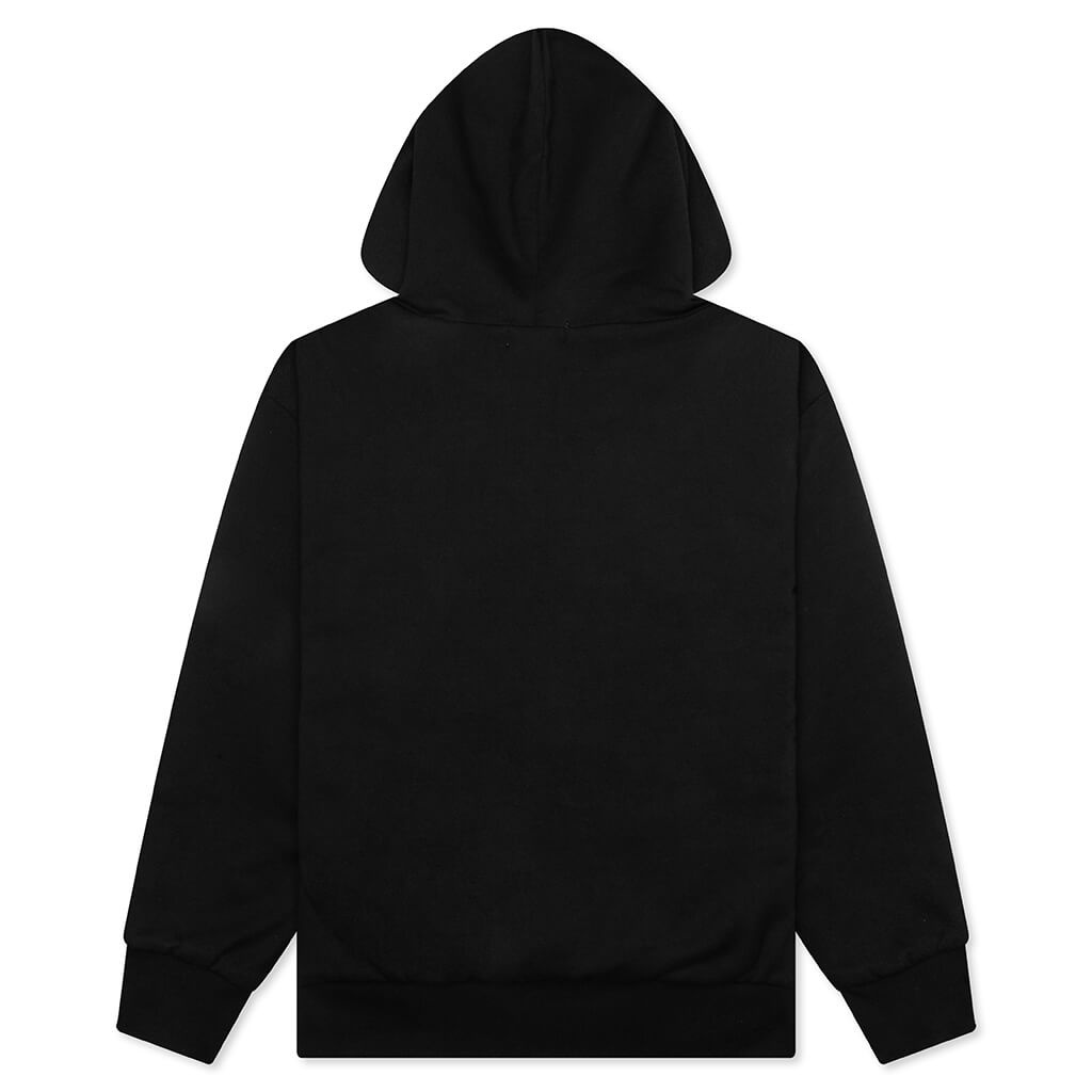COLLEGE PUFFY RELAXED FIT PULLOVER HOODIE - BLACK - 2