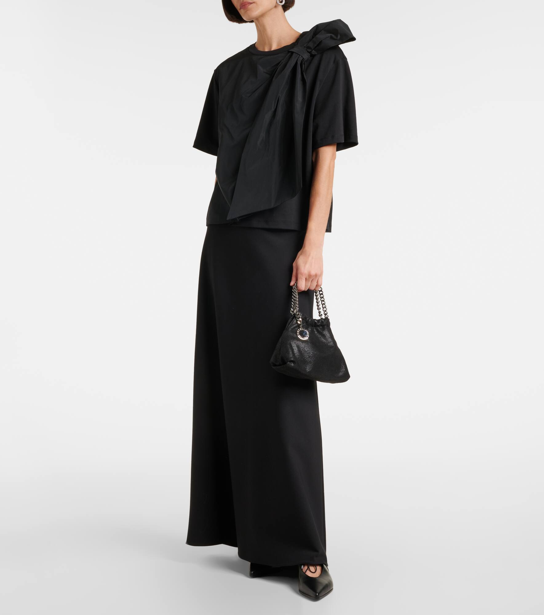 Colle bow-detail cotton jersey T-shirt - 2