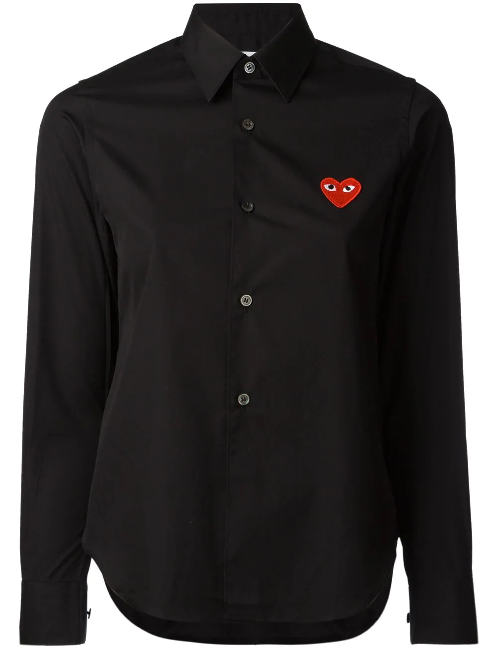 embroidered heart shirt - 1