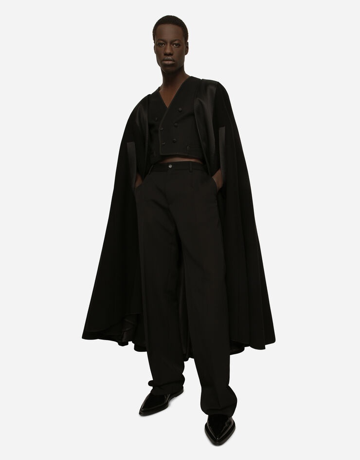 Double wool baize cape - 6