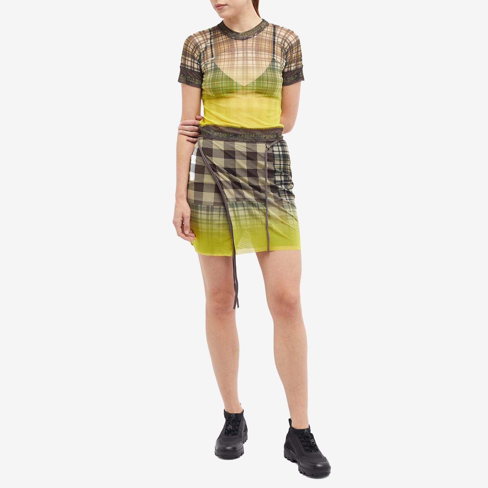 Ottolinger Mesh Wrap Mini Skirt - 4