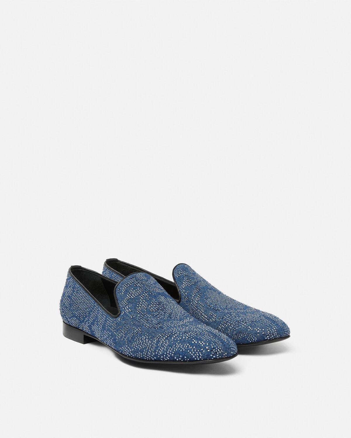 Crystal Barocco Denim Slippers - 2