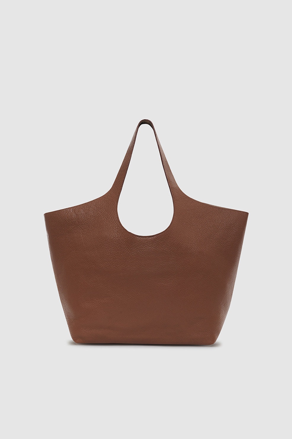 Medium Lili Tote - Cognac Pebbled - 3