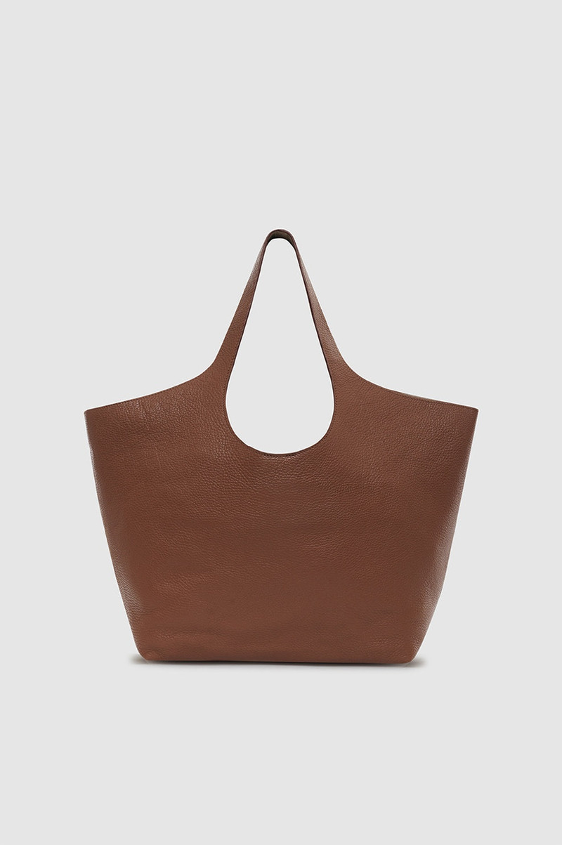 Medium Lili Tote - Cognac Pebbled 3