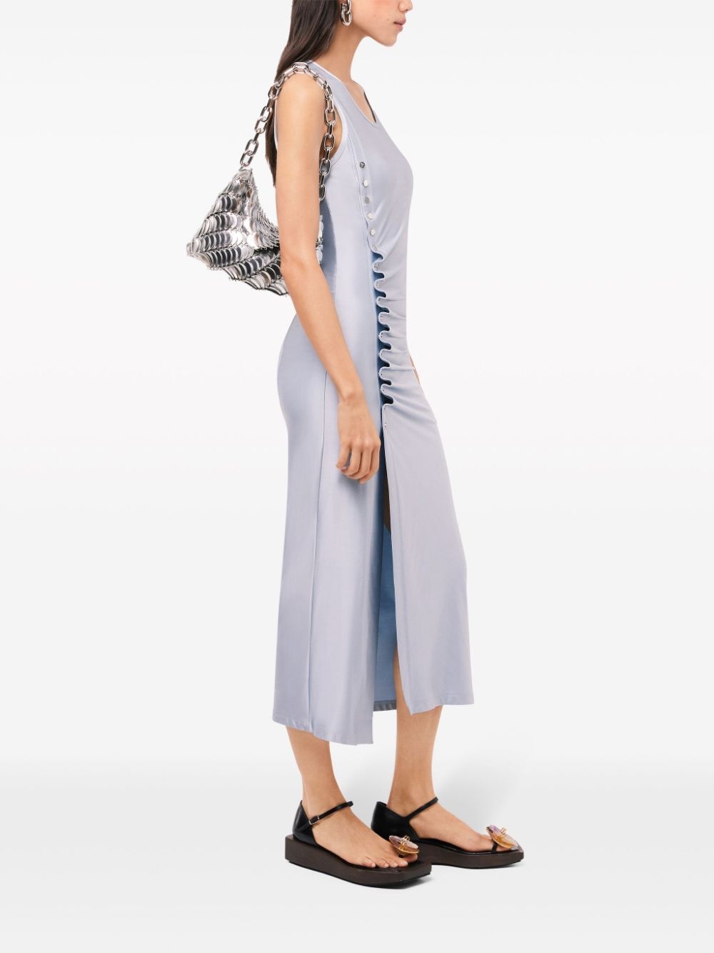 stud-detailed sleeveless midi dress - 3