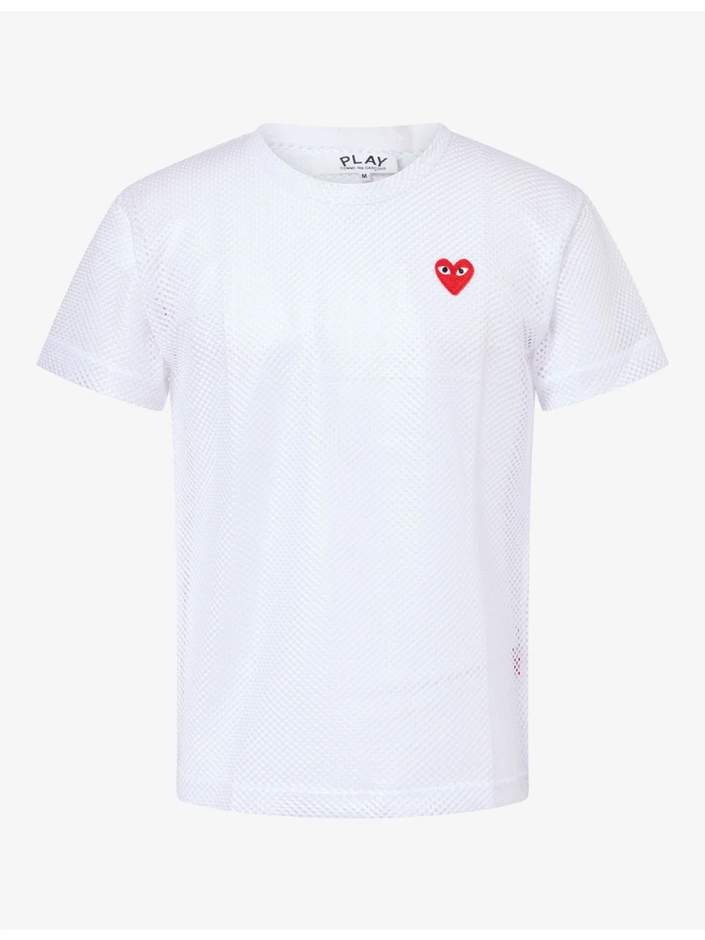 Heart Motif-logo Textured Mesh T-Shirt - 1