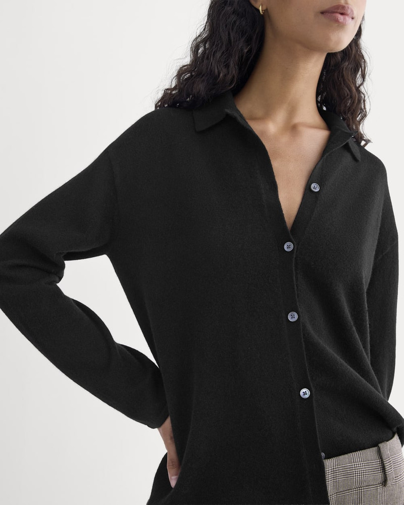 CASHMERE BUTTON-UP SHIRT 4